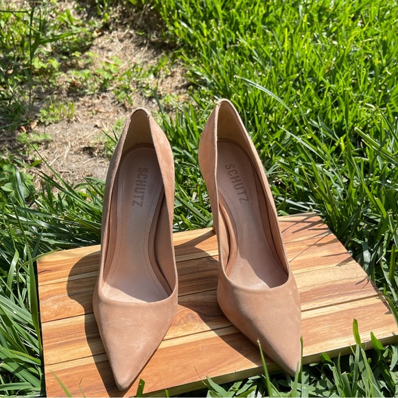 SCHUTZ Lou Pointed Toe Pump Women Nubuck  Pump size 7B NEW - Picture 7 of 16